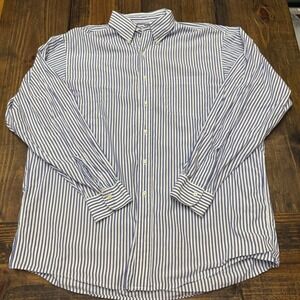 Brooks 346 Mens Button Down Shirt‎ Striped Long Sleeve Dress Casual, Mens 17-35